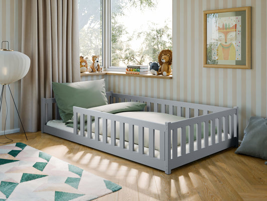 OTIS Montessori Gulvseng 120x200 cm – Askgrå