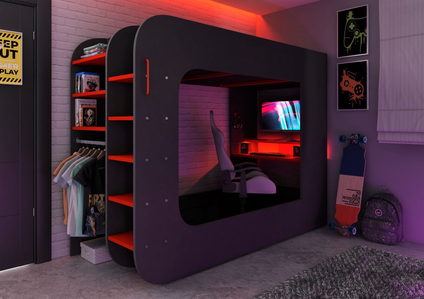 Gamer ULTIMATE loftseng 90×200