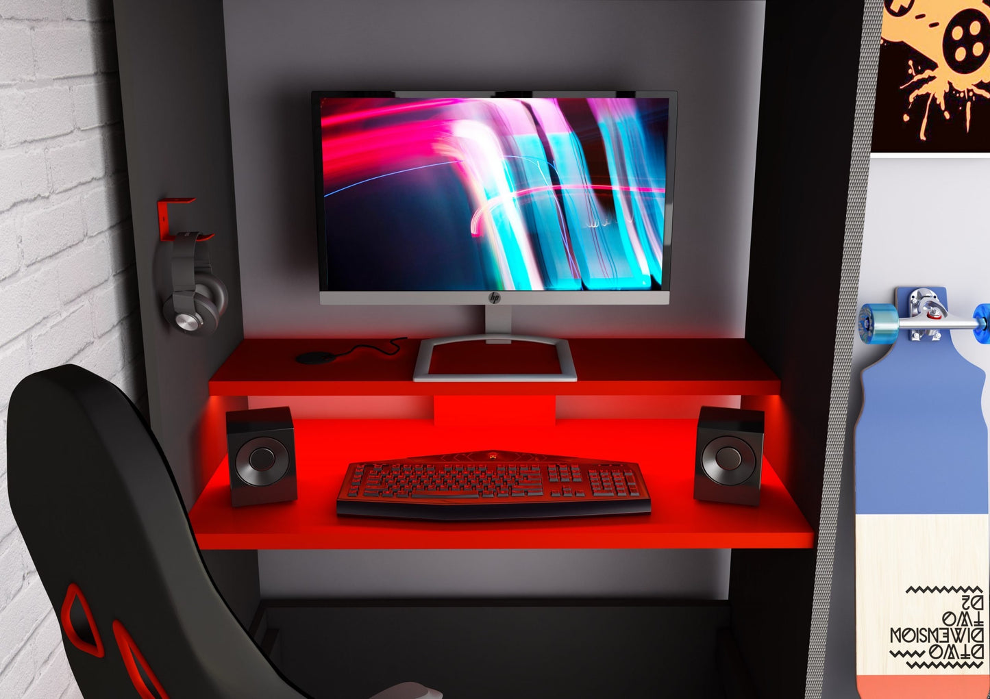 Gamer ULTIMATE loftseng 90×200