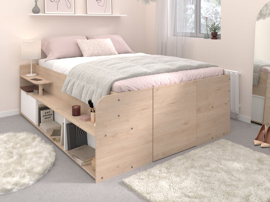 Parisot - Space-UP 140x200 seng med garderobe og hyller - NATUR - Default Title barneseng i høy kvalitet fra Sengehuset.no