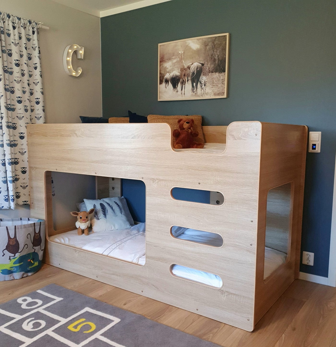 Kidshouse - Cube køyeseng - 90x200 - natur - Default Title barneseng i høy kvalitet fra Sengehuset.no