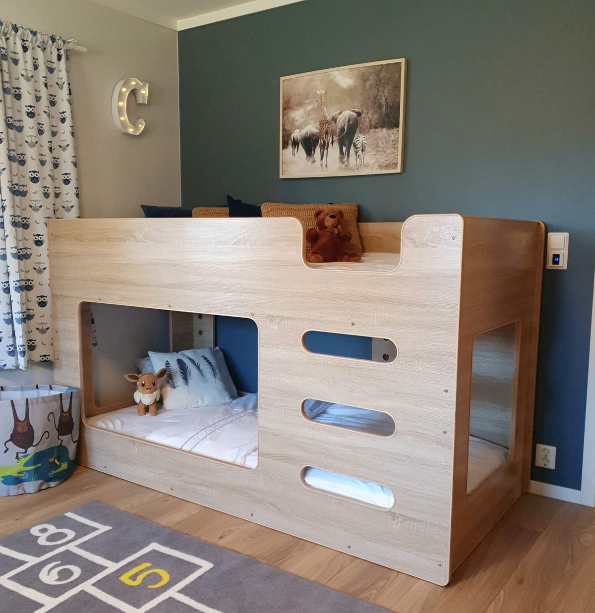 Kidshouse - Cube køyeseng - 90x200 - natur - Default Title barneseng i høy kvalitet fra Sengehuset.no
