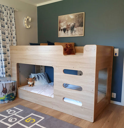 Kidshouse - Cube køyeseng - 90x200 - natur - Default Title barneseng i høy kvalitet fra Sengehuset.no