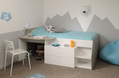 Milky halvhøy seng - SE PRIS!