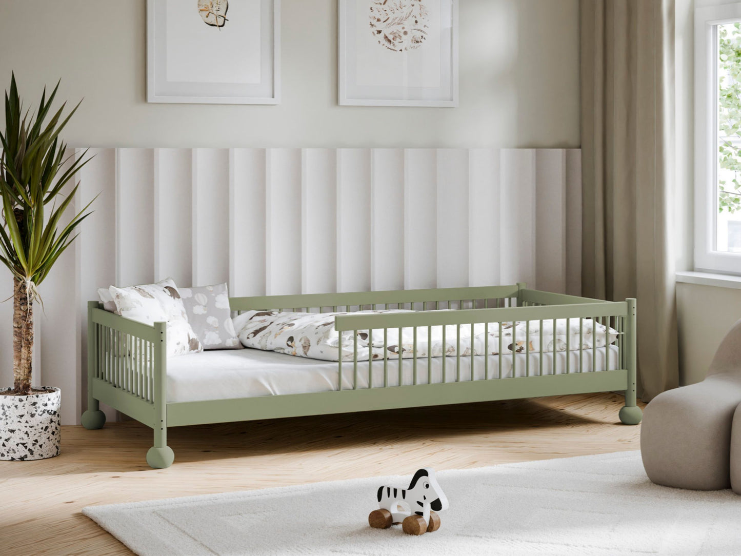 Barneseng STAR 80x180 - Olivengrønn