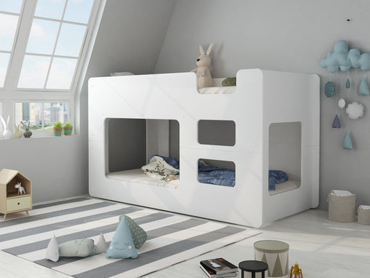 Kidshouse - Cube køyeseng - Hvit 90x200 - Default Title barneseng i høy kvalitet fra Sengehuset.no