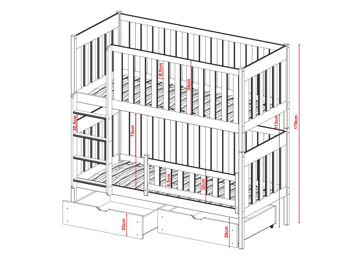 nan barneseng i høy kvalitet fra Sengehuset.no