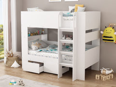 Kidshouse - Milo køyeseng 90x200 med skuffer - kan deles i 2 enkeltsenger! - Default Title barneseng i høy kvalitet fra Sengehuset.no