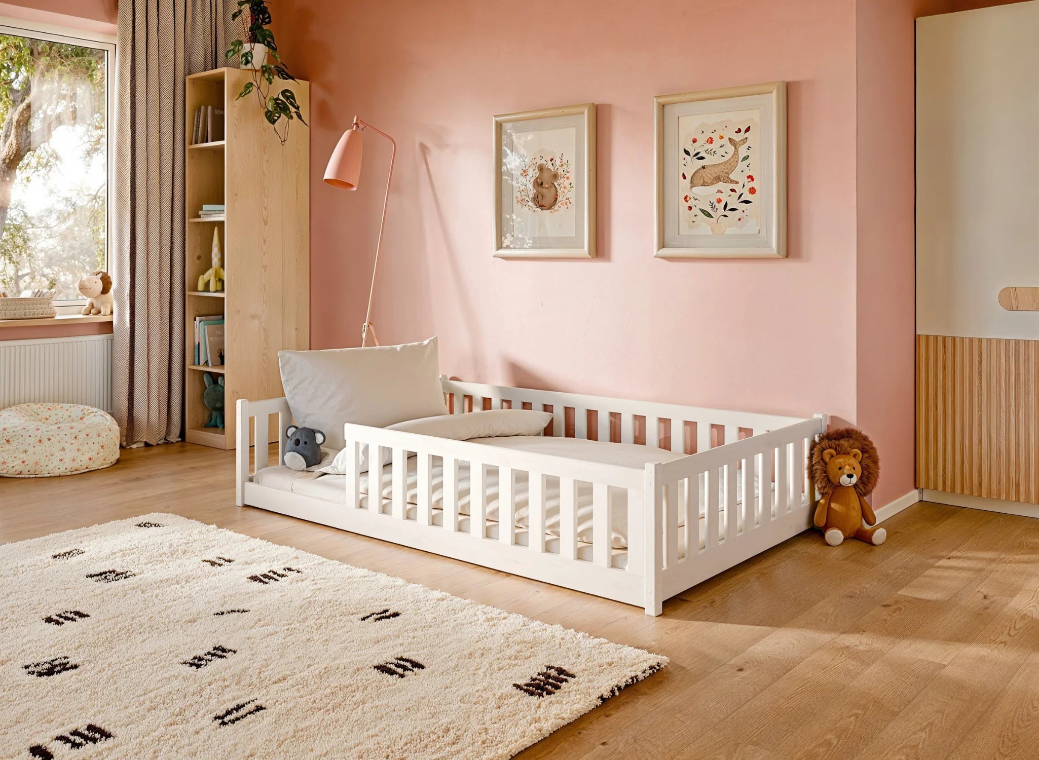 Lano - Montessori gulvseng for barn 120x200 – HVIT - Default Title barneseng i høy kvalitet fra Sengehuset.no