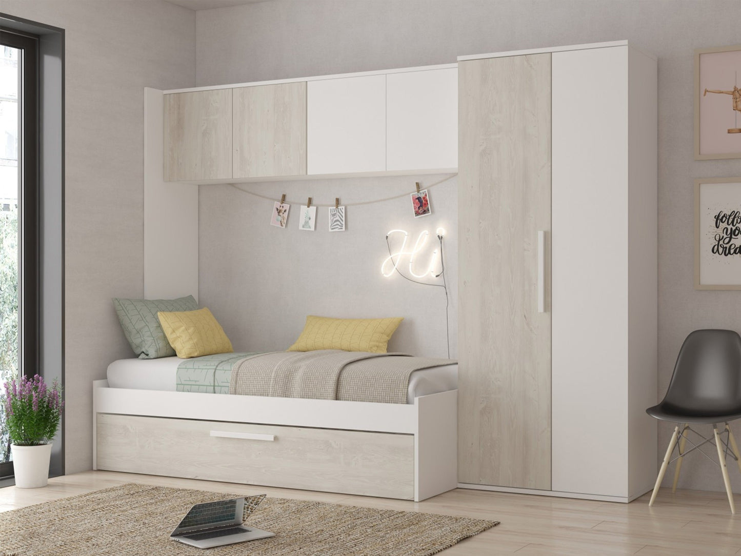 Artik multiseng fra Trasman - 90x200 - hvit