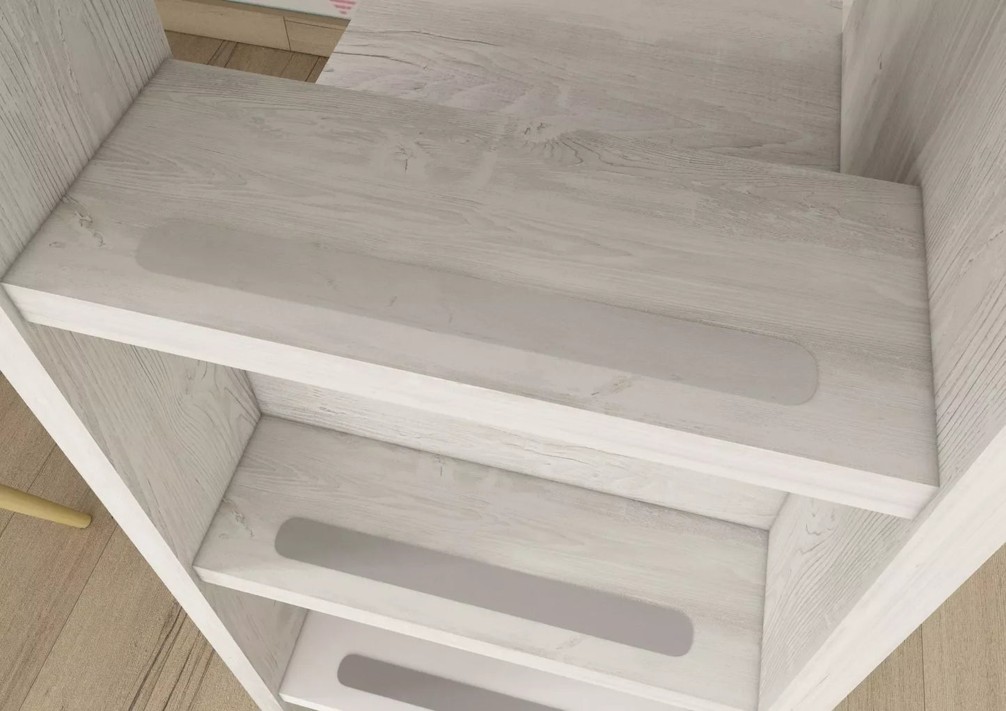 Trasman Studio Loftseng med Garderobe 90x200 - hvit