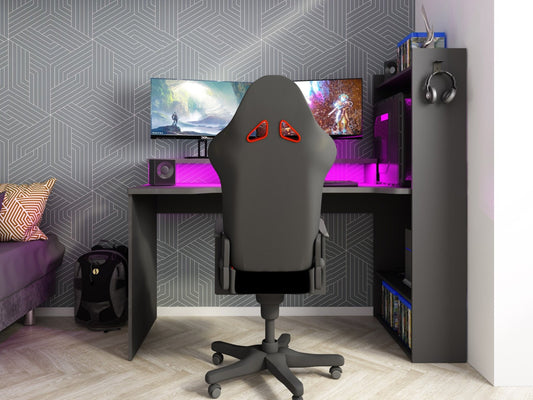 Trasman - Gamingpult Z med LED og oppbevaringsplass - Default Title barneseng i høy kvalitet fra Sengehuset.no