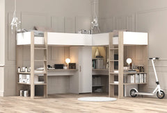 Parisot - ALEXANDRA 90x200 Kombinert Loftseng - Default Title barneseng i høy kvalitet fra Sengehuset.no