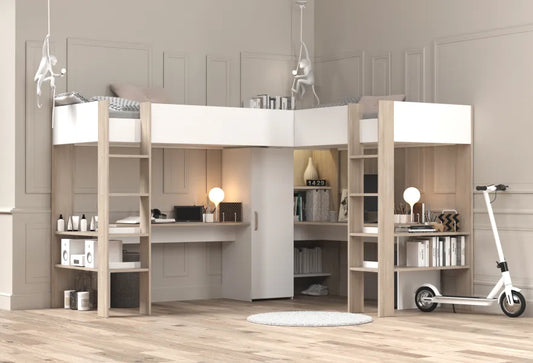 Parisot - ALEXANDRA 90x200 Kombinert Loftseng - Default Title barneseng i høy kvalitet fra Sengehuset.no
