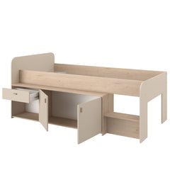 Halvhøy seng med oppbevaring 90x200 - Cache