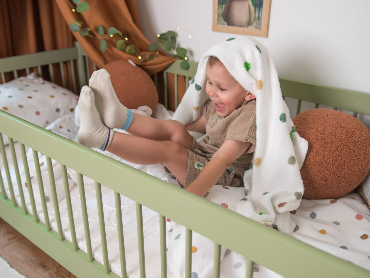 Barneseng STAR 80x180 - Olivengrønn