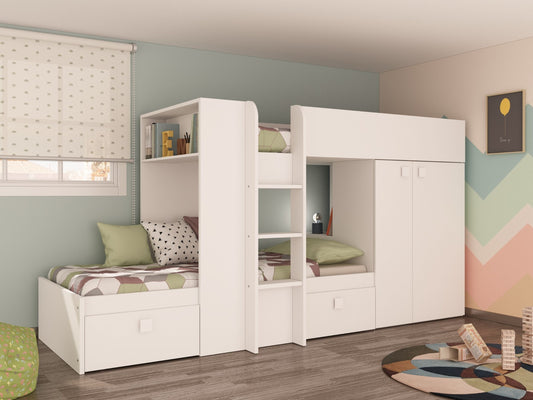 Bolton køyeseng 90x200 – Hvit