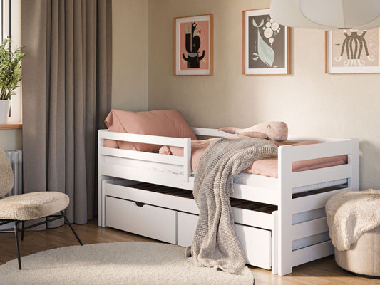 Barneseng med Gjesteseng og 2 skuffer 90x200 - SENSO