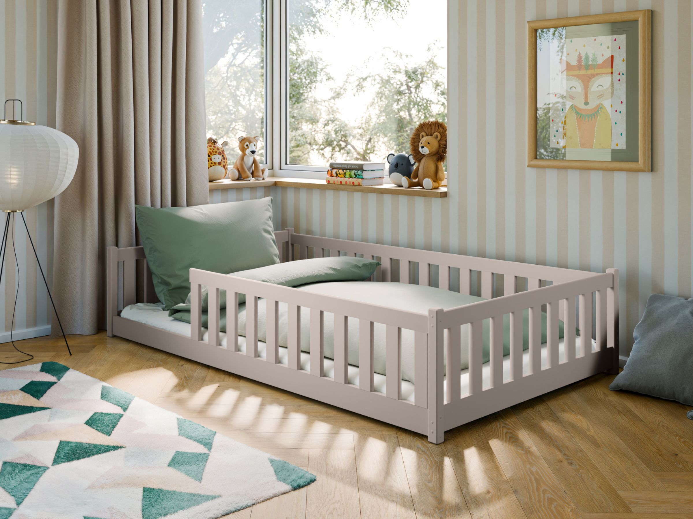 Montessori gulvseng for barn 120x200 – Kasjmir | OTIS fra Lano Meble - Default Title barneseng i høy kvalitet fra Sengehuset.no