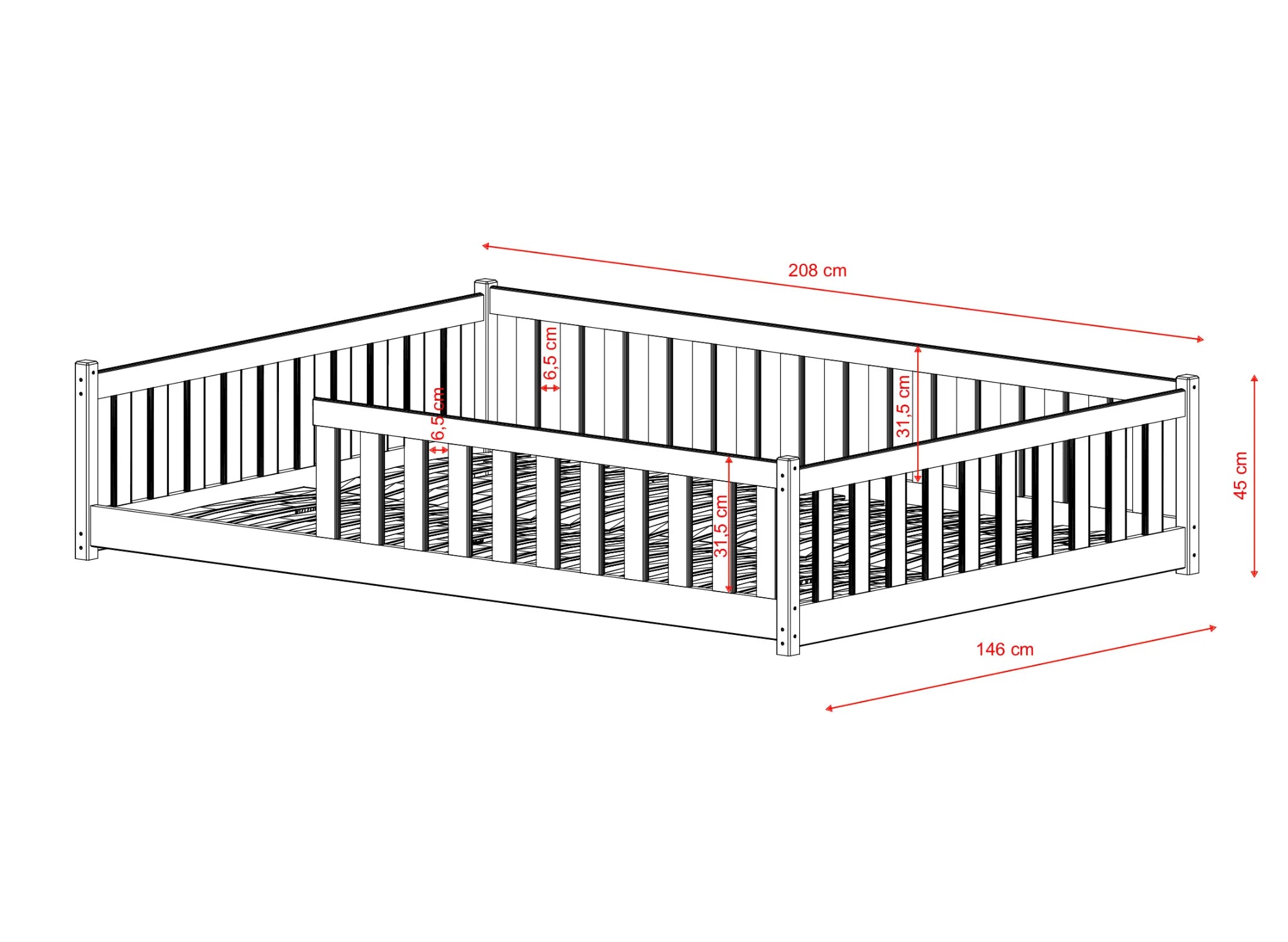 Montessori-seng MATI 140x200