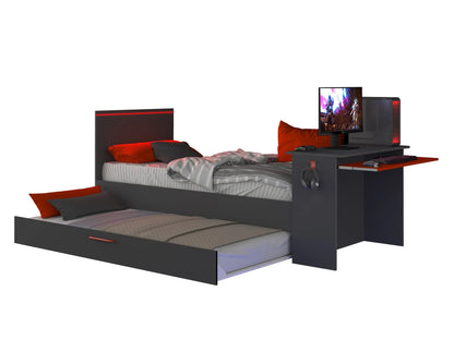 Magic gaming seng 90x200 med skrivebord og gjesteseng