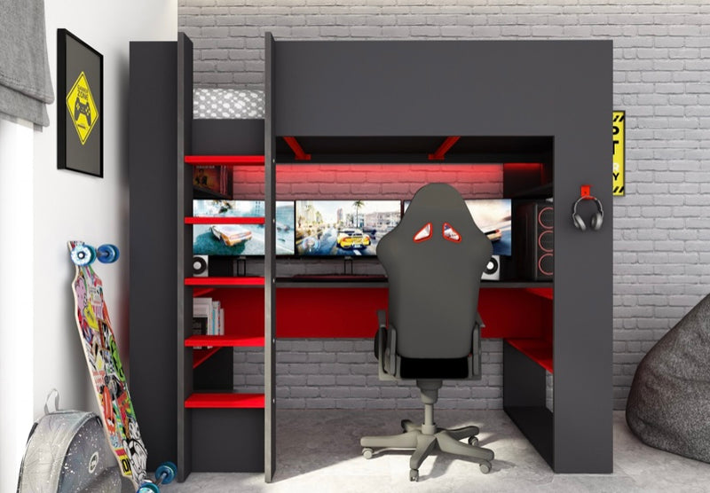 Sengehuset - Loftseng High Ultimate Gamer - Default Title barneseng i høy kvalitet fra Sengehuset.no